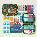 EVERLIT Mini Rescue Pack | 105 Medical Essentials Organized in Portable Storage Bag | Pocket Size Kids First Aid Kit with D Ring | Small Family-Friendly Travel Medical Kit (Christmas) by TinyTreasures Baby Boutique