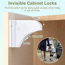 Magnetic Cabinet Locks 20 Pack+4 Keys, AOSITE Baby Proofing Drawer Lock Child Safety Locks for Kitchen with Adhesive No Drilling or Screws Fixed, 4 Baby Safety Cabinet Locks for Knobs by TinyTreasures Baby Boutique