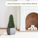 3ft Artificial Boxwood Topiary Trees (Set of 2) - UV Resistant Faux Plants Outdoor, Realistic 36" Fake Cone Bushes and Shrubs for Front Porch, Planter, Patio - Low Maintenance & Evergreen by GreenHaven Gardens