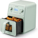 BUYDEEM F51 8-in-1 Air Fryer 4.2QT, Retro Countertop Airfryer Oven with Visible Window, Shake Reminder, One-touch Control with LCD Display, Cozy Greenish by CozyNest Decor