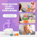 windpaint Toys for Girls 3 4 5 6 7 8 9 10 Years Old, DIY Craft Kits for Kids, Fabric Flower Bouquets for Girls Gifts, Educational Learning Detective Toys for Toddler Kids,Birthdays Gifts (Purple) by TinyTreasures Baby Boutique