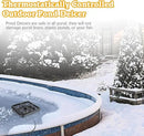 Aobiono Pond Heater De Icer, Winter Thermo Climate Floating Survival Solution for Outdoor Fish Pond Koi, Thermostat Control for Water Stock Tank Livestock Bird Bath Pet, 12 ft Cord (1000W) by GreenHaven Gardens