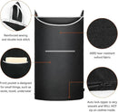 XL Hanging Laundry Hamper, 2PC-Black, Over Door/Wall Mount, Large Capacity, Modern Design, Durable, Waterproof by CozyNest Decor