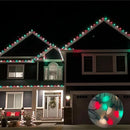 25Ft Red, White, and Green C9 Outdoor Christmas Lights with 26 Incandescent Bulbs (1 Spare), Extendable C9 Christmas String Lights for Tree, Roofline by GreenHaven Gardens