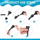 Retisee 12 Pcs 3/8 Inch Drip Irrigation Hose Connectors, 3/4" to 3/8" Drip Irrigation Adapter, Faucet to Hose Adapter, Plastic 3/4 Inch Garden Faucet Adapter with 12 Washers for Garden Irrigation