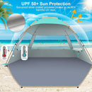 Gorich Beach Tent Sun Shelter for 3/4-5/6-7/8-10 Person with UPF 50＋ UV Protection, Lightweight & Easy Setup Beach Shade Canopy, Portable Beach Shade Tent Beach Cabana by TinyTreasures Baby Boutique