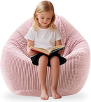 LPMOERA Bean Bag Chairs for Kids/Teen with Memory Foam Filling Bean Bag Sofa with Soft Corduroy Fabric BeanBag Chair for Living Room Bedroom College Dorm Reading Chair Light Pink by TinyTreasures Baby Boutique
