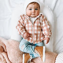 Douhoow Toddler Baby Plaid Jacket Baby Boy GIrl Flannel Hoodies Zip Up Hooded Fall Winter Outerwear Coat by TinyTreasures Baby Boutique