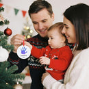 Baby Hand and Footprint Ornament - Baby's Frist Christmas Ornaments with Custom Photo, Name, Date - Personalized Baby Gifts, Newborn Keepsake, New Mom Gifts by TinyTreasures Baby Boutique