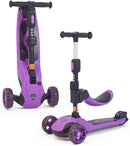 GLAMUP Kids Scooter, 2-in-1 Folding Kick Scooters, Adjustable Height, Safety Lock, 3 Wheel Kick Scooter for Boys and Girls Ages 3-14 by TinyTreasures Baby Boutique