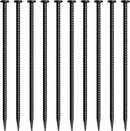 16 Inch Rebar Stakes 10 Pack Heavy Duty Ground Anchors 1/2 Inch Diameter Galvanized Steel Asphalt Anchoring Metal Spikes for Speed Bump, Parking Curb and Camping Tent by CozyNest Decor