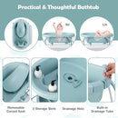 HONEY JOY Baby Changing Table with Bathtub, Foldable Infant Diaper Changing Station with Wheels, Storage Tray, Waterproof Pad, Portable Newborn Nursery Organizer Bath Stand for Boys Girls (Blue) by TinyTreasures Baby Boutique