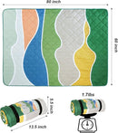 Exclusivo Mezcla Waterproof Picnic Blanket 60x80 Inches Large Multicolor Floral Polyester Sandproof Modern Camping Blanket by TinyTreasures Baby Boutique