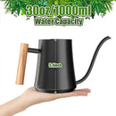 Green Moon Water Can Indoor Plant Black 35oz with Long Spout Mini Water Can Indoor Metal Watering Can Pot for Indoor House Plant Bonsai Outdoor Garden Flowers Modern Decorative by GreenHaven Gardens