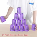 yeesport Sport Stacking Cups, 24pcs Sports Stacking Cups Sport Training Game for Challenge Competition Travel Party Gift for Kids and Adults (Purple & Red) by TinyTreasures Baby Boutique