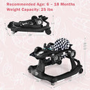 BABY JOY 4-in-1 Baby Walker, Foldable Activity Walker with Adjustable Height & Speed, Music, Lights, Anti-Rollover, Toddler Push Walker, Baby Walker with Wheels for Boys Girls 6-18 Months (Black) by TinyTreasures Baby Boutique