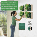 Vertical Wall Planter, 4 Pots Self Watering Living Planters Indoor, Wooden Frame Planter Wall Decoration Home Office (No Screw) by CozyNest Decor