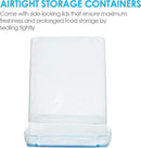 Vtopmart Large Food Storage Containers 5.2L / 175oz, 4 Pieces BPA Free Plastic Airtight Canisters for Flour, Sugar, Baking Supplies, Rice with Lids, 4 Measuring Cups and 24 Labels, Blue