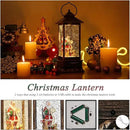 House & Garden Decoration,Christmas Lantern with 8 Pieces of Music,Sparkling Crystal Keep Circling Around The Snowman Families Music Box as a (Santa Claus) by CozyNest Decor