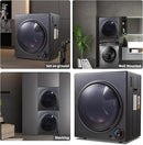 CTT 3.5 cu.ft Portable Dryer for Apartments,1500W Compact Dryer with 4 Drying Modes,120V Electric Dryers for Laundry, Apartments, RVs, Dorms, Black by CozyNest Decor