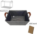 GRANNY SAYS Closet Storage Baskets, Collapsible Fabric Storage Bins with Metal Frame, Clothes Organizer Bins, Large Baskets for Shelves, Gray, 4-Pack by CozyNest Decor