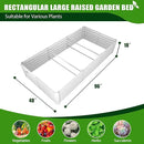 A ANLEOLIFE 8X4X1.5 ft Galvanized Raised Garden Bed, Rectangle Above Ground Modular Metal Planter Boxes Outdoor for Vegetables Flowers Herbs, Anti-Rust & Easy-Setup, Antique White by GreenHaven Gardens