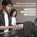 AODSK Beginner Digital Piano 88 Key Keyboard,Full-size Electric Piano for Beginners,with Sheet Music Stand,Pedal,Power Adapter,Headphone Mode,USB-MIDI,Piano Lessons,Black,-Comes with headphones by TinyTreasures Baby Boutique