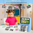 Kids Camera Instant Print, 3.0" HD 32MP Birthday Gifts for 3-12 Year Old Girls Boys, 1080P Digital Camera for Toddler Children, Portable Toy with 32GB SD Card-Blue by TinyTreasures Baby Boutique