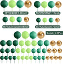 75 Pieces Cake Balls Topper Decorations Foam Cupcake Topper Mini Balloon Balls Cake Picks for Deco Birthday Party Wedding（Green Gold Series） by TinyTreasures Baby Boutique