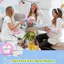 3-Pack Stainless Steel Baby Plates with Suction, BPA-Free Stainless Steel Kids Plates, 9” Divided Toddler Plate for Dishwasher Safe, Non-Slip Silicone Base, Detachable Design (Blue, Pink, Beige) by TinyTreasures Baby Boutique