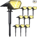 Biling Solar Spot Lights Outdoor, Bright 700 Lumen IP67 Waterproof Adjustable Landscape Lights for Patio Pathway Yard Garden Driveway Pool - Warm White (10 Pack) by GreenHaven Gardens