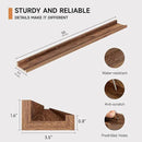 Floating Picture Ledge Shelves for Wall Set of 2, 55 Inches Picture Shelf with Ledge, Nursery Book Shelf for Toys Storage Kids Bookshelf Wall Mounted Living Room Bedroom Decor Frames, Walnut by CozyNest Decor