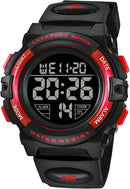 Kids Watch,Boys Watch for 3-15 Year Old Boys,Digital Sport Outdoor Multifunctional Chronograph LED 50 M Waterproof Alarm Calendar Analog Watch for Children with Silicone Band,Kids Gift by TinyTreasures Baby Boutique