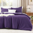 Litanika Purple Comforter Set Twin/Twin XL Size, 2 Pieces Lightweight Solid Bedding Comforter Set, All Season Fluffy Bed Set (66x90In Comforter & 1 Pillowcase) by CozyNest Decor