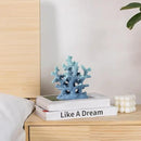 7.1" H Blue Coral Decor, Resin Coral Statue, Nautical Decorations for Home, Bedroom, Bathroom, Living Room, Beach/Coastal/Ocean Themed Cabinet Shelf Tabletop Decor by CozyNest Decor