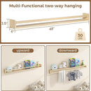 Fun Memories Nursery Book Shelves - Rustic Natural Solid Wood Floating Bookshelf for Kids - Wall Book Shelves for Kids Room (Natural, 48inch - 2P) by TinyTreasures Baby Boutique
