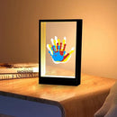 CHERRY CHEERS Family Handprint Kit with Light, Handprint Keepsake Frame, Wooden Led Light, Easy Install, No Need Screw etc, Non-Toxic Paints (Black) by TinyTreasures Baby Boutique