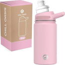 Chill Oasis Water Bottle | Compatible With Popular Flavor Cartridges | BPA Free, Leak Proof, Double-Walled Vacuum Insulated Stainless Steel, and Dishwasher Safe | Cold for 24 Hours (Pink, 12oz) by CozyNest Decor
