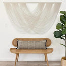 Flber Macrame Wall Hanging Large 57.00" W x 31.00" L Macrame Wall Decor Large Yarn Tapestry Home Boho Wall Decor by CozyNest Decor