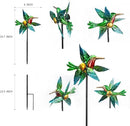 Wind Spinner Yard Spinners Hummingbird Small Wind Sculpture Metal Windmill 2 Pack for Outdoor Yard Patio Lawn & Garden by GreenHaven Gardens