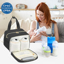 PIIOSER Breastmilk Cooler Bag with Ice Pack, Fits 6 Baby Bottles Up to 9 Ounce, Insulated Bottle Travel Bags with Shoulder Strap-Wearable Breast Pump Carrying Case for Nursing & Working Moms by TinyTreasures Baby Boutique