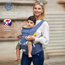 Baby Carrier, 3-in-1 Baby Carrier Newborn to Toddler with Hip Seat (Ergonomic M Position) for 0-36 Month/7-45lbs, Adjustable Size for Enhanced Lumbar Support, Perfect for On-The-go, Blue by TinyTreasures Baby Boutique
