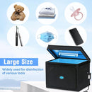 Large UVC Sanitizer Box with Ozone, Foldable Cleaner Bag with Timer, 36L/9.5gal UV Light Bulb Black Tote for Shoes, Cell Phone, Baby Bottle, Key, Towel by TinyTreasures Baby Boutique
