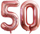 GOER Number 50 Balloons for 50th Birthday Party Decorations,42 Inch Jumbo Foil Helium Balloons for 50th Anniversary (Rose Gold) by TinyTreasures Baby Boutique