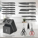 ZHANG XIAO QUAN SINCE 1628 15Pcs Knife Sets for Kitchen with Block,Knife Set with Built-in Sharpener Dishwasher Safe（Master A） by CozyNest Decor