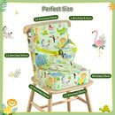 Booster Seat for Kitchen Chair with Backrest & 4 Adjustable Straps, Portable TPU Waterproof & Anti-Scratch Toddler Booster Seat for Dining Table, Removable & Non-Slip Booster SEat for Table by TinyTreasures Baby Boutique