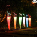 pearlstar Solar Lights Outdoor Garden Pathway Lights LED White&Color Changing Lights Landscape Lighting Waterproof for Path Lawn Patio Yard Walkway Driveway,4 LED Bulbs& 2 Lights Effect (6pack) by GreenHaven Gardens
