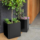 Large Metal Square Planter 26" L x 26" W x 26" H,Steel Planters for Outdoor Plants,Cube Planters for Outdoor Porch,Patio,Garden by CozyNest Decor