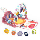 dearlomum Baby Play Mat Gym, Funny Play Piano Tummy Time Activity Mat with 5 Infant Sensory Toys, Music and Lights, Boy & Girl Gifts for Newborns 0 to 3 6 9 12 Months(New Pink) by TinyTreasures Baby Boutique
