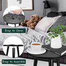 Uneedem Indoor Plant Stand Wood Mid Century Plant Stand for Indoor Plants, Modern Plant Table, 20.5" Tall Plant Holder Stand for Flower Pots, Small Round Side Table, Black by GreenHaven Gardens